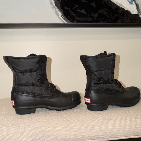 Hunter Original Insulated Lace-Up Snow Boots – Black – Never Worn Size 7 - Picture 7 of 9